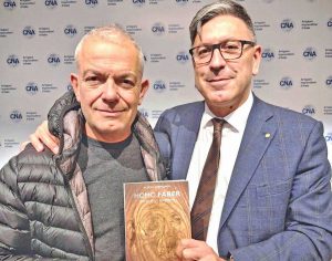 Alessio Gismondi, presidente della Cna di Viterbo e Civitavecchia, con il presidente nazionale Cna Dario Costantini