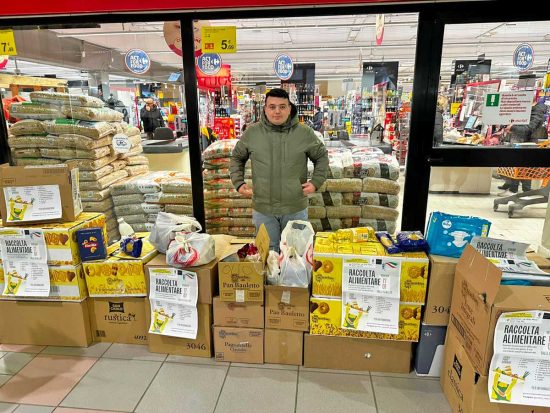 Tarquinia - La raccolta di generi alimentari organizzata da Gioventù Nazionale Tarquinia