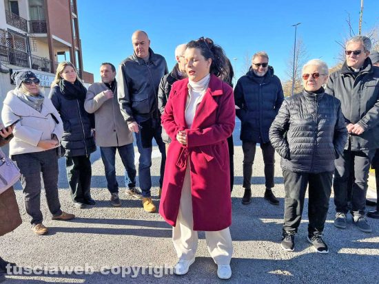 Viterbo - Inaugurazione del nuovo parcheggio di auto al Pilastro - La sindaca Chiara Frontini