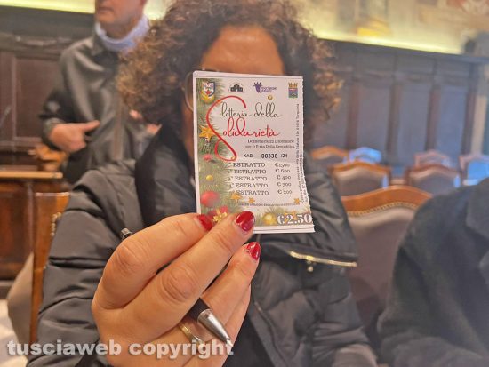 Viterbo - Lotteria della solidarietà -Il biglietto vincitore del primo premio