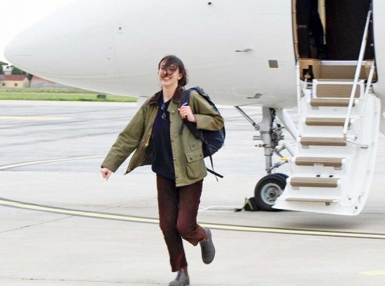 Ciampino - la giornalista Cecilia Sala tornata ieri in Italia.