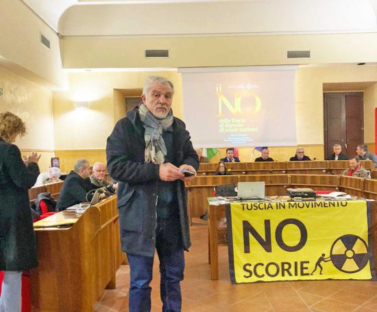 Civita Castellana - Silvano Olmi alla riunione contro il deposito scorie nucleari