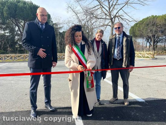 Viterbo - Chiara Frontini inaugura il parcheggio sulla Teverina