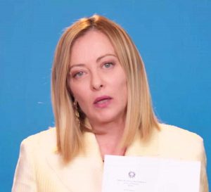 La premier Giorgia Meloni