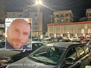 Viterbo - L'area commerciale di via Garbini - Nel riquadro Paolo Caporossi
