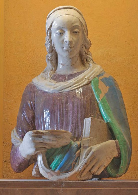 Bolsena - La statua in terracotta invetriata di Santa Lucia