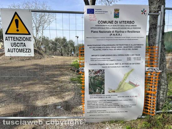 Viterbo - Il cantiere Pnrr di Valle Faul