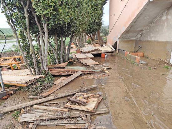 Maltempo a Tarquinia - La casa di Stefano Viscarelli e Suhara