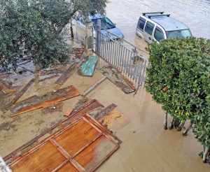 Maltempo a Tarquinia - La casa di Stefano Viscarelli e Suhara