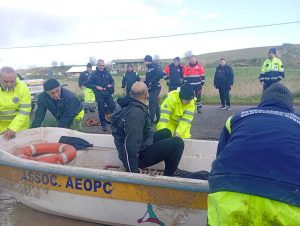 Tarquinia - Esondazione del fiume Mignone - I volontari dell’Aeopc in azione
