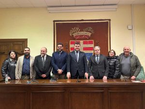Marco Colarossi, Alessandro Romoli e rappresentanti dei comuni