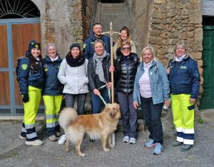 Bassano Romano - Alessandra Croci, volontari del Corpo Italiano di San Lazzaro e pellegrini, lungo la Romea Strata