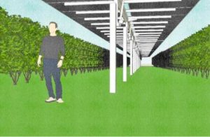 Render impianto agrofotovoltaico