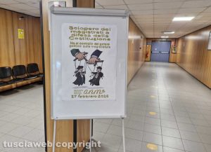Tribunale - Anche a Viterbo lo sciopero nazionale dei magistrati
