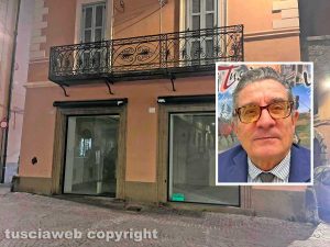 Viterbo - I negozi chiusi in centro - Nel riquadro Vincenzo peparello