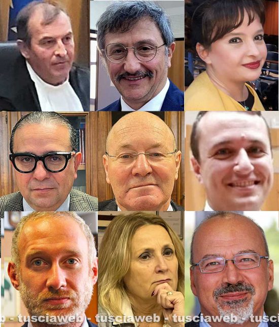 Magistrati viterbesi: Eugenio Turco, Francesco Oddi, Rita Cialoni, Massimiliano Siddi, Paolo Auri
