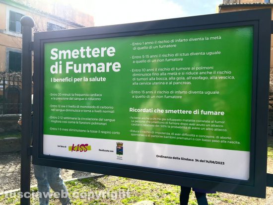 Viterbo - Inaugurazione area smoking free al parco Lubich