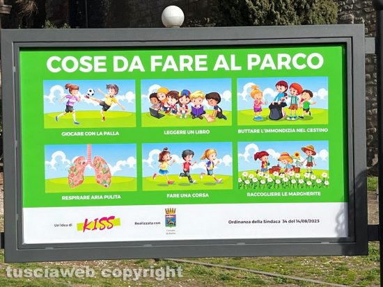 Viterbo - Inaugurazione area smoking free al parco Lubich