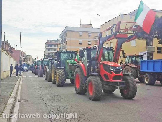 La protesta degli agricoltori a Civitavecchia