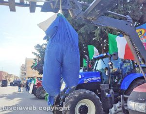 La protesta degli agricoltori a Civitavecchia