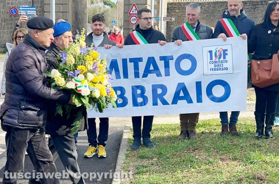 Viterbo - Giornata del Ricordo, deposizione corona di fiori a Valle Faul