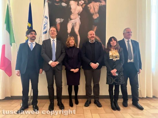 Da sinistra a destra, Daniele Sabatini, Stefano Ubertini, Margherita Eichberg, Mauro Rotelli, Alessandra Moscatelli e Alvaro Marucci