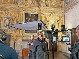 Viterbo - Le riprese in comune della trasmissione Paese che vai in onda su Rai 2