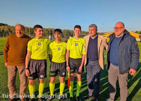 Viterbo - Antonio Tajani e le autorità alla partita di beneficenza del centro destra e del centro sinistra