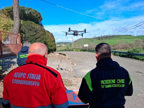 Tarquinia - Esondazione fiume Mignone - Controlli con il drone