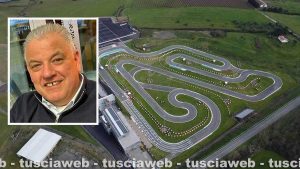 Il kartodromo di Viterbo - Nel riquadro Flavio Becca