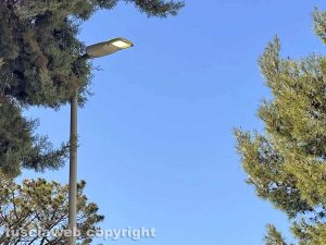 Viterbo - Un lampione acceso di giorno in via Minciotti