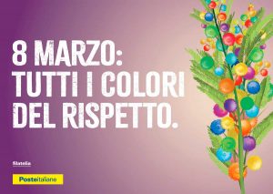 La cartolina di Poste italiane dedicata alla Giornata Internazionale della donna