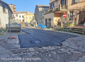 Viterbo - La strada in via San Bonaventura