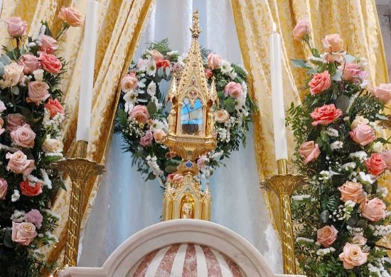 Il cuore di santa Rosa esposto nella chiesa di San Michele a Nurri