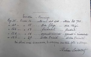 Le correzioni eseguite da Andrea Scriattoli