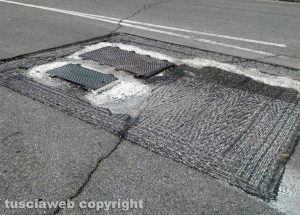 Viterbo - Asfalto in zona Santa Lucia