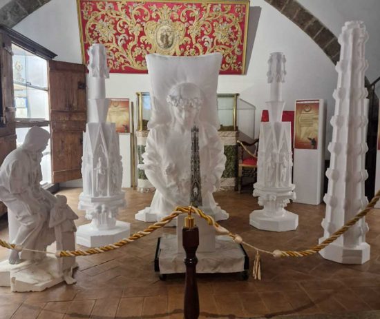 Macchina Santa Rosa - Alcune delle riproduzioni in mostra