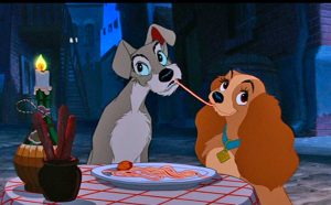 Una scena del film Lilli e il vagabondo
