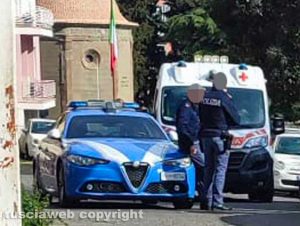 Viterbo - Polizia e 118 in centro