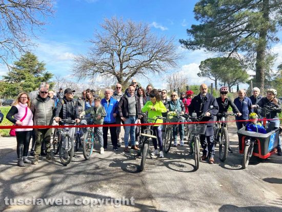 Inaugurata la pista ciclopedonale tra Riello e Bullicame