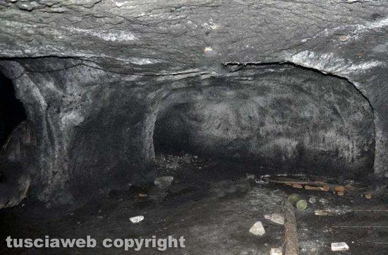 Un'eccezionale immagine realizzata dagli speleologi del tunnel che da Viterbo porta Roma