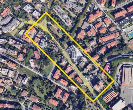 Viterbo - La strada Cassia Cimina dall'alto e ripresa da Google maps