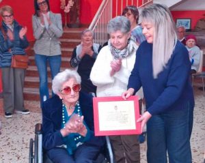 Bassano Romano - Omaggio a Felice Marchetti, a 108 anni la più longeva iscritta dello Spi Cgil nel Lazio