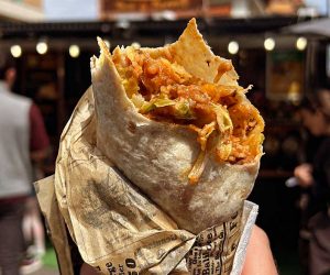 Uno dei piatti proposti all'International street food