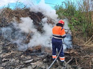Incendio a Tarquinia - Intervento dei volontari Aeopc