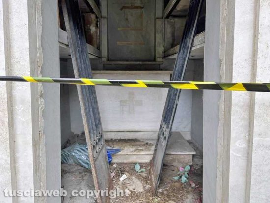 Viterbo - La cappella crollata al cimitero San Lazzaro