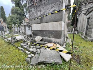 Viterbo - La cappella crollata al cimitero San Lazzaro