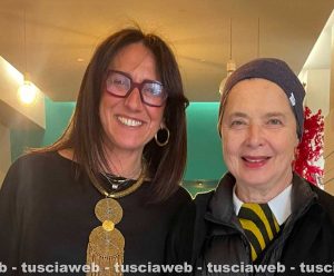 Viterbo - Isabella Rossellini con Sara Pratali al ristorante Il Gargolo
