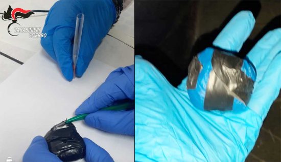 Viterbo - La cocaina sequestrata dai carabinieri