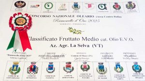 Primo classificato Centro Italia, fruttato medio Azienda agricola La Selva di Celleno